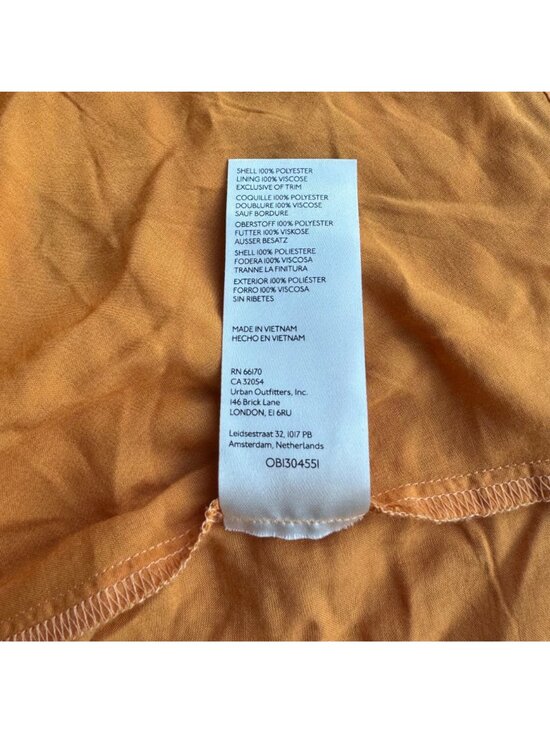 ANTHROPOLOGIE Cherie Ruffled Tulle Midi Skirt Womens XXS Orange Tiered Romantic - Picture 8 of 8